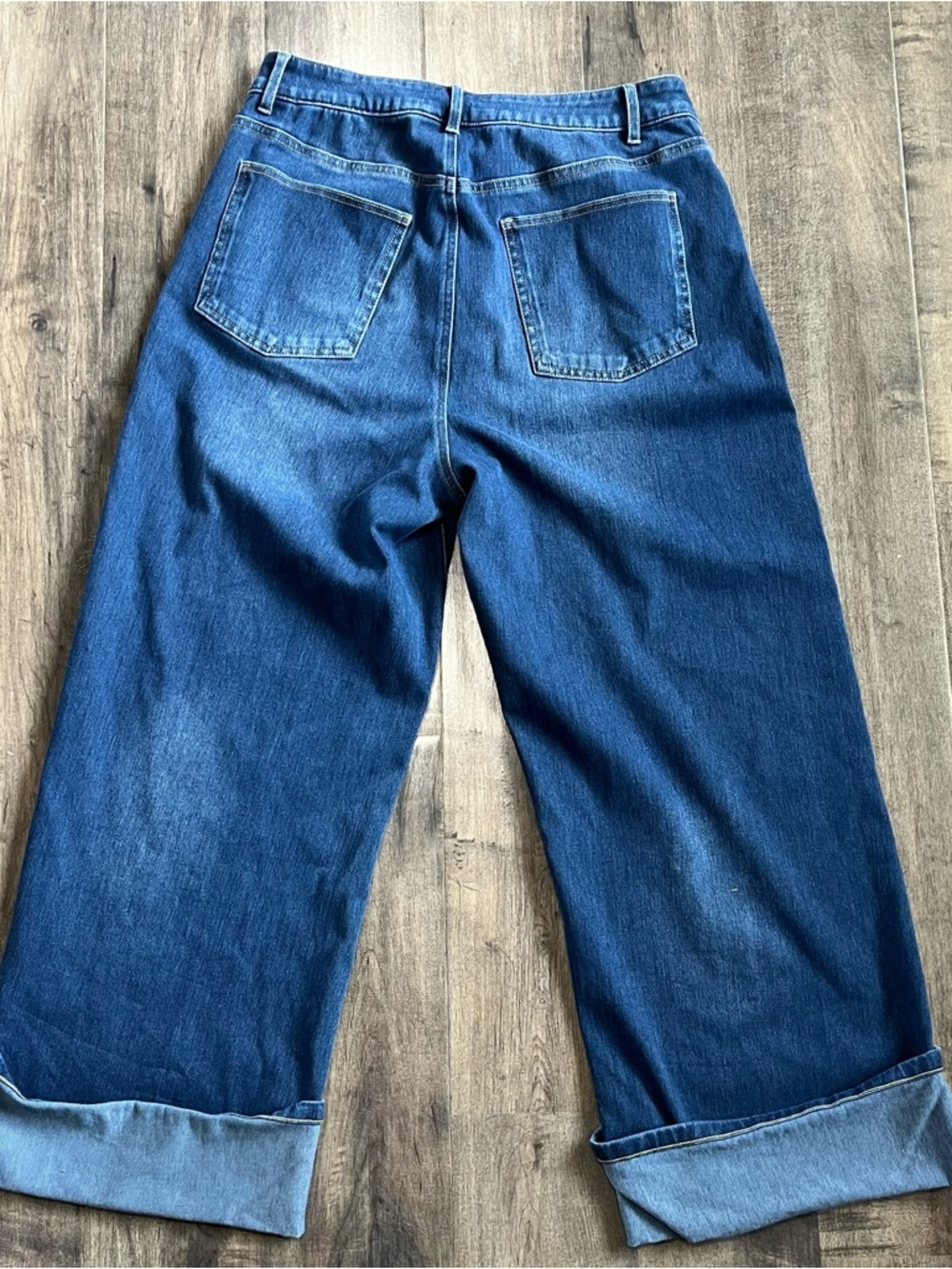 Halara Women's Flex High Waisted Rolled Hem Wide Leg Jeans Sz M - Picture 6 of 6